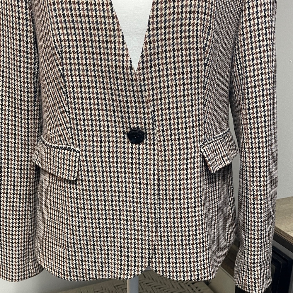 Premise Studio Multicolor Houndstooth Blazer - image 2